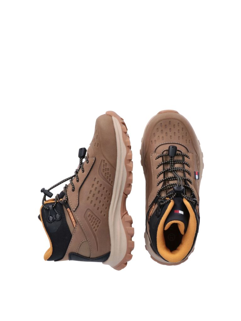 Brown High Top Cleat Lace-Up Sneakers  Kids Unisex