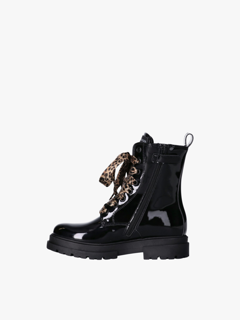 Black Lace-Up Ankle Boots  Girls