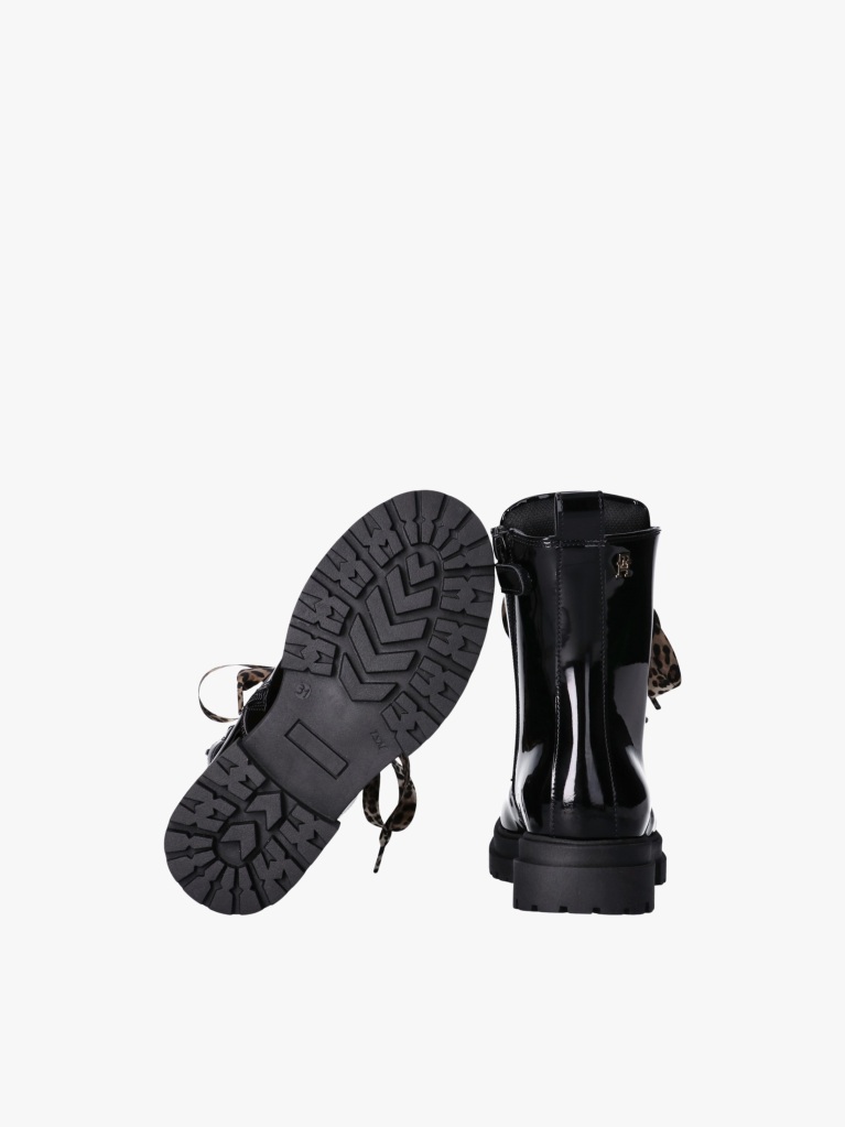 Black Lace-Up Ankle Boots  Girls