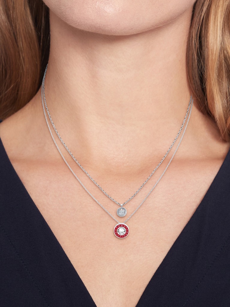 Multi Layered Enamel Necklace  Women