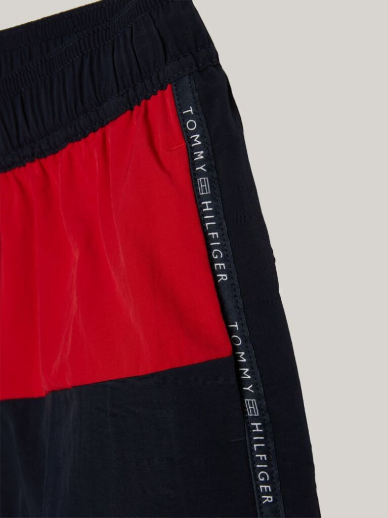 Multi Hilfiger Flag Mid Length Swim Trunks  Boys