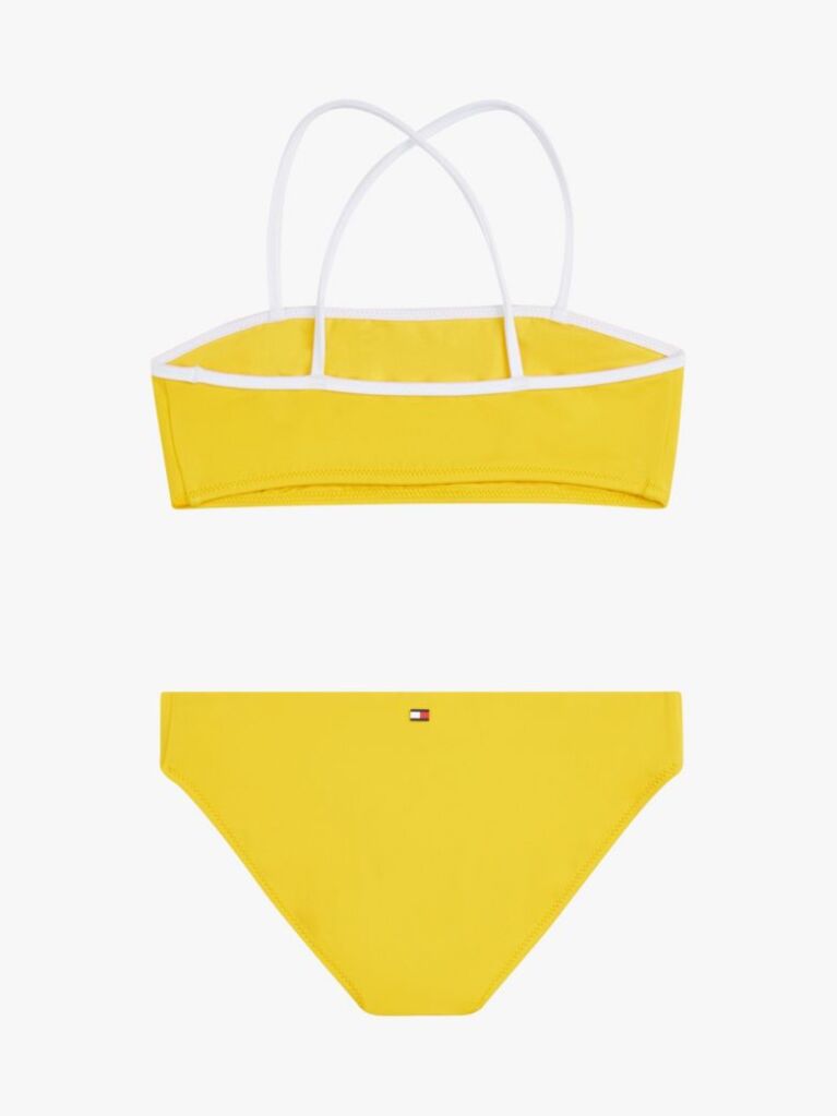 Yellow Logo Bralette Bikini Set  Girls