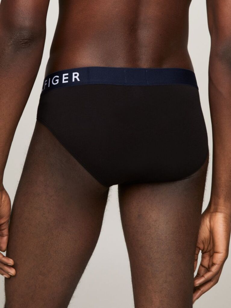 Black 3-Pack Logo Waistband Briefs  Men