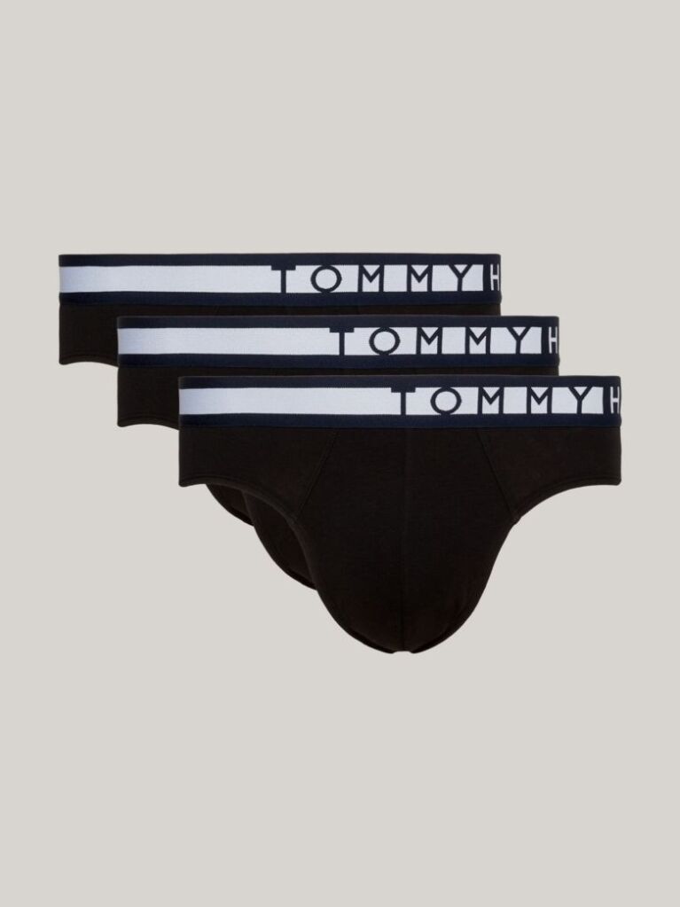 Black 3-Pack Logo Waistband Briefs  Men