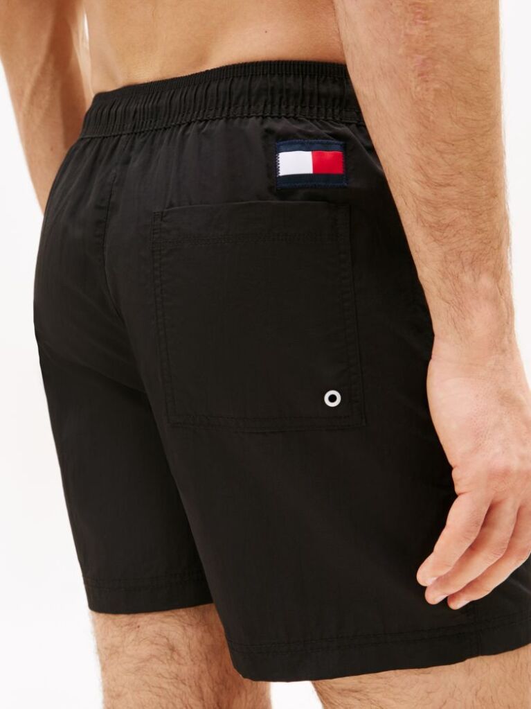 Black Tommy Flag Swim Shorts  Men