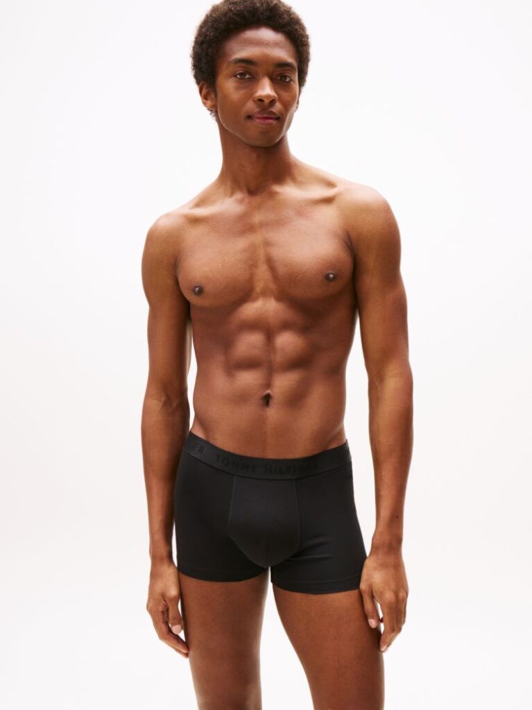 Black 3-Pack Tonal Logo Trunks  Men
