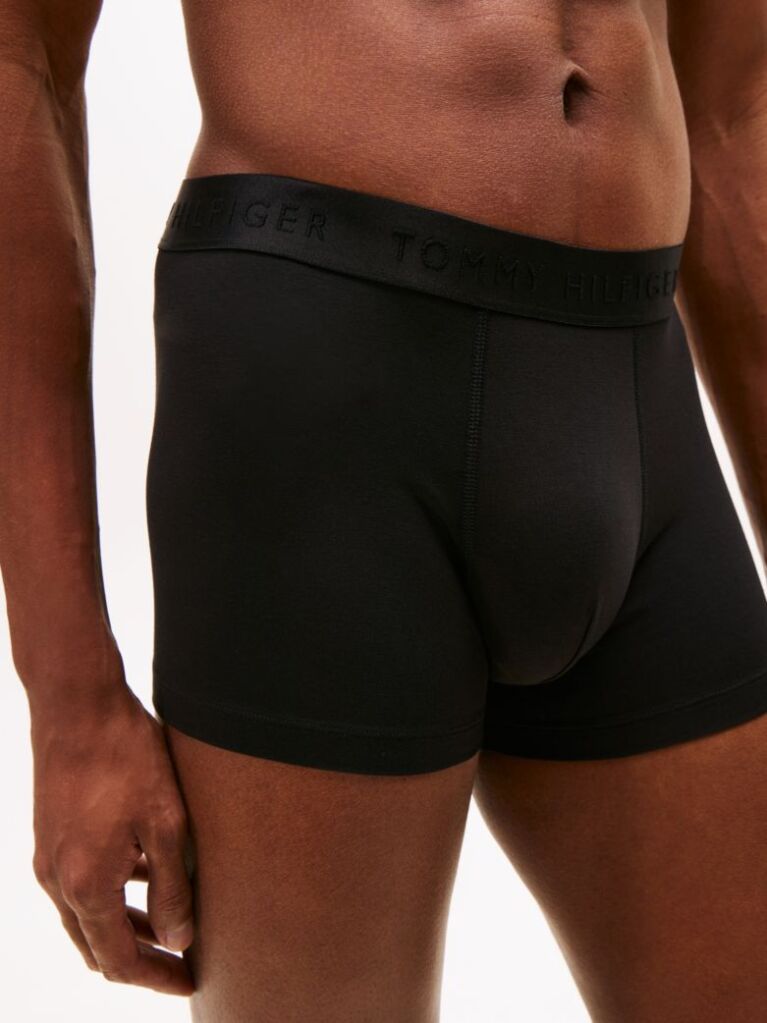 Black 3-Pack Tonal Logo Trunks  Men