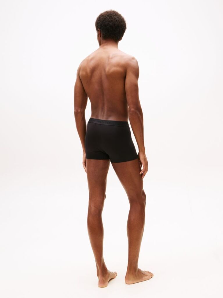 Black 3-Pack Tonal Logo Trunks  Men