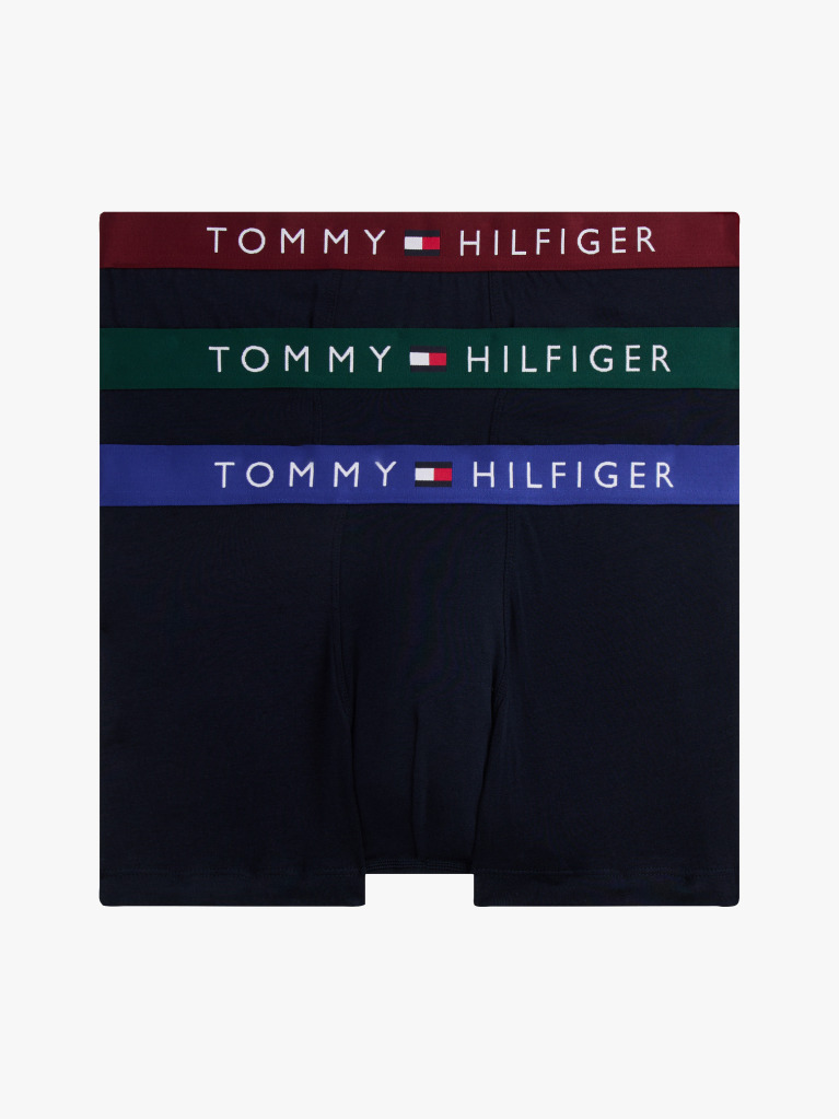 Multi 3-Pack TH Original Logo Waistband Trunks  Men