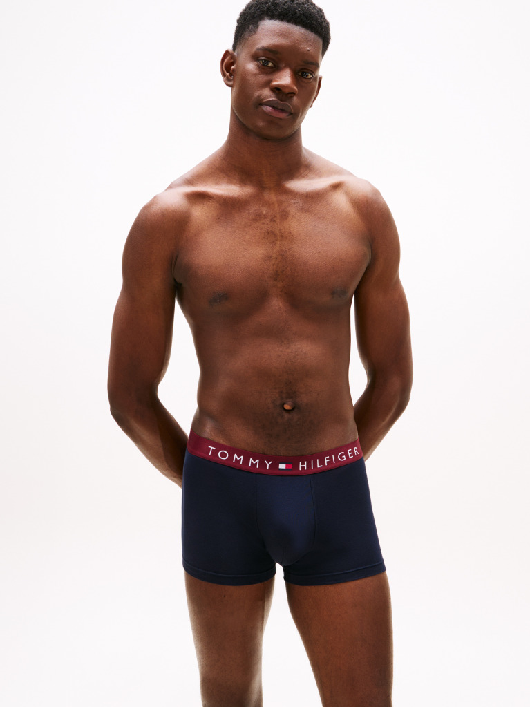 Multi 3-Pack TH Original Logo Waistband Trunks  Men