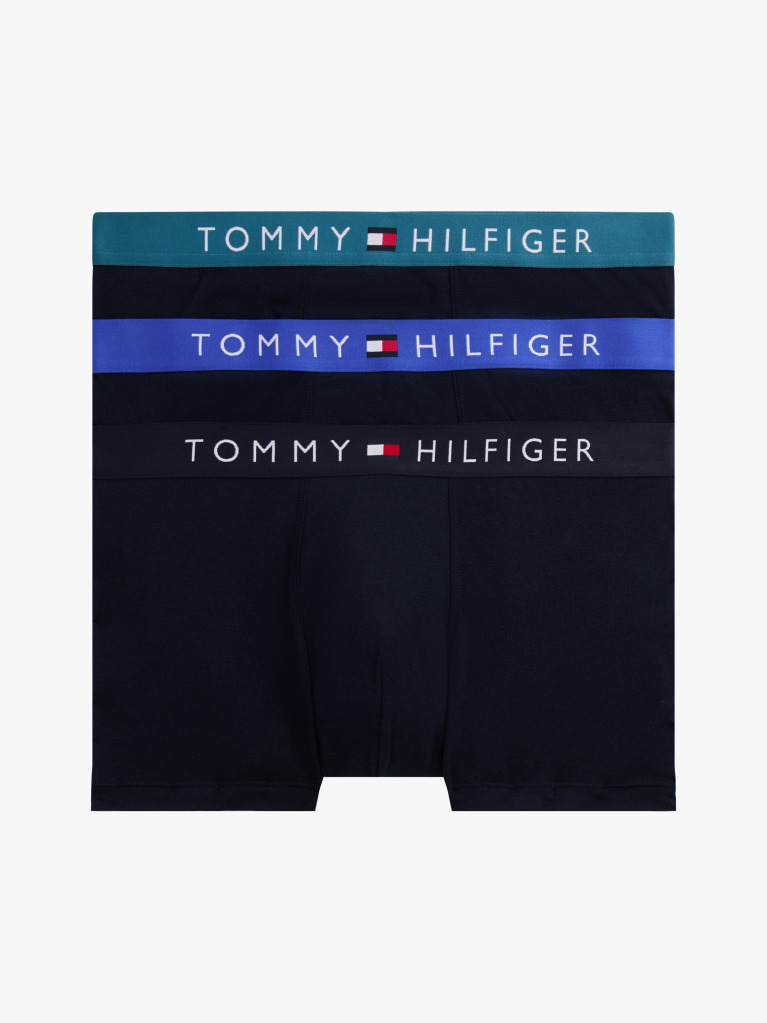 Multi 3-Pack TH Original Logo Waistband Trunks  Men
