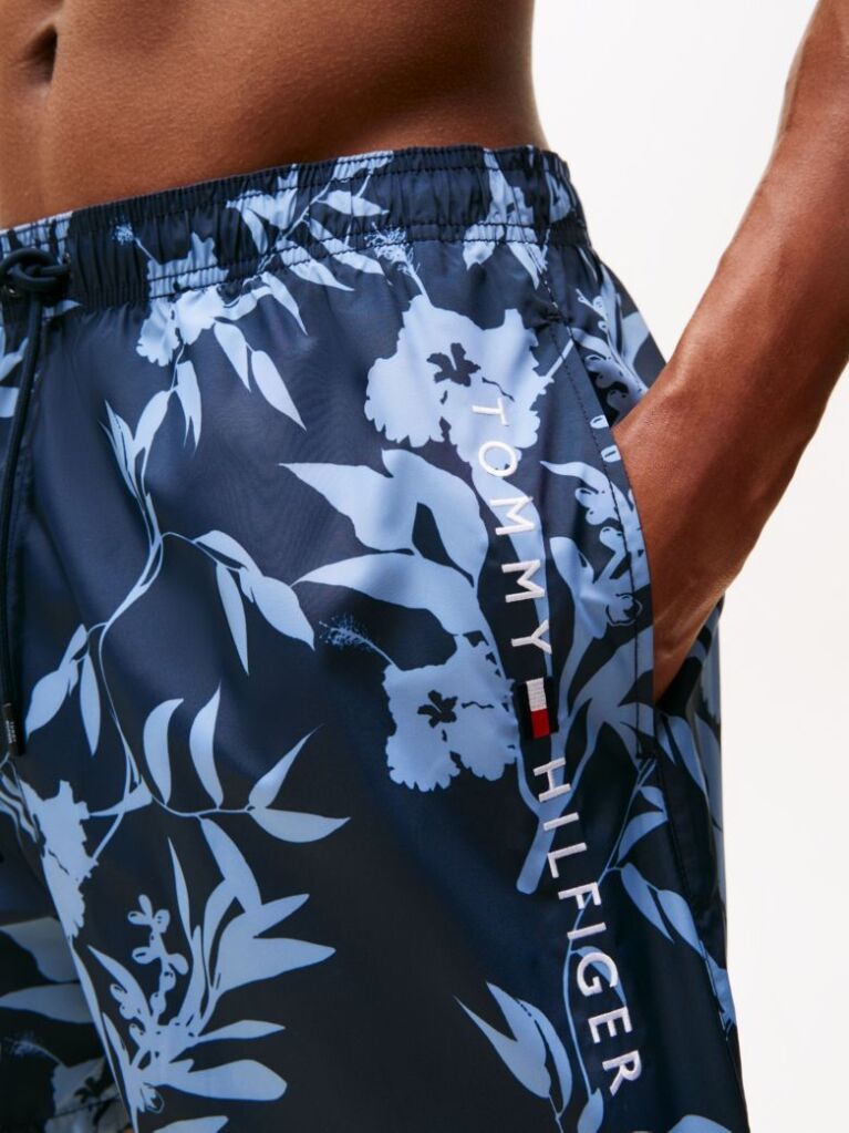 Multi Original Print Mid Length Swim Shorts  Men