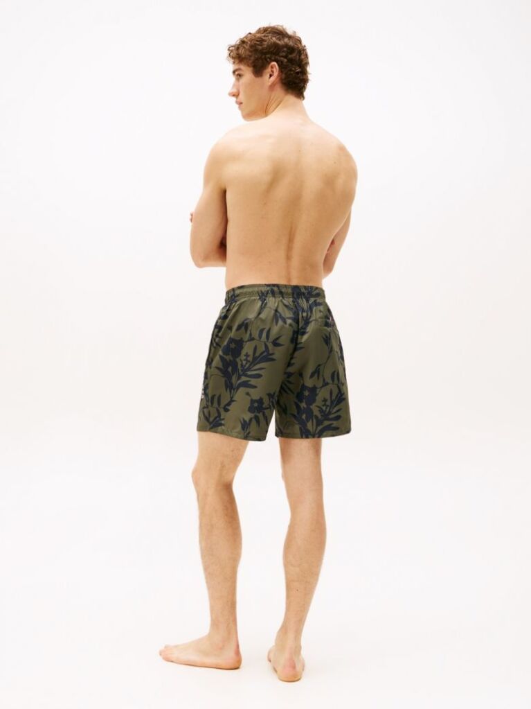 Multi Original Print Mid Length Swim Shorts  Men