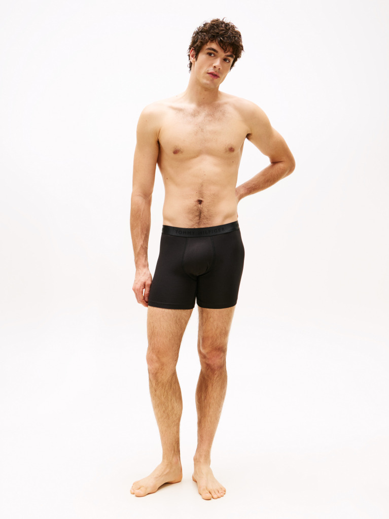 Black 3-Pack Everyday Luxe Logo Boxer Briefs  Men