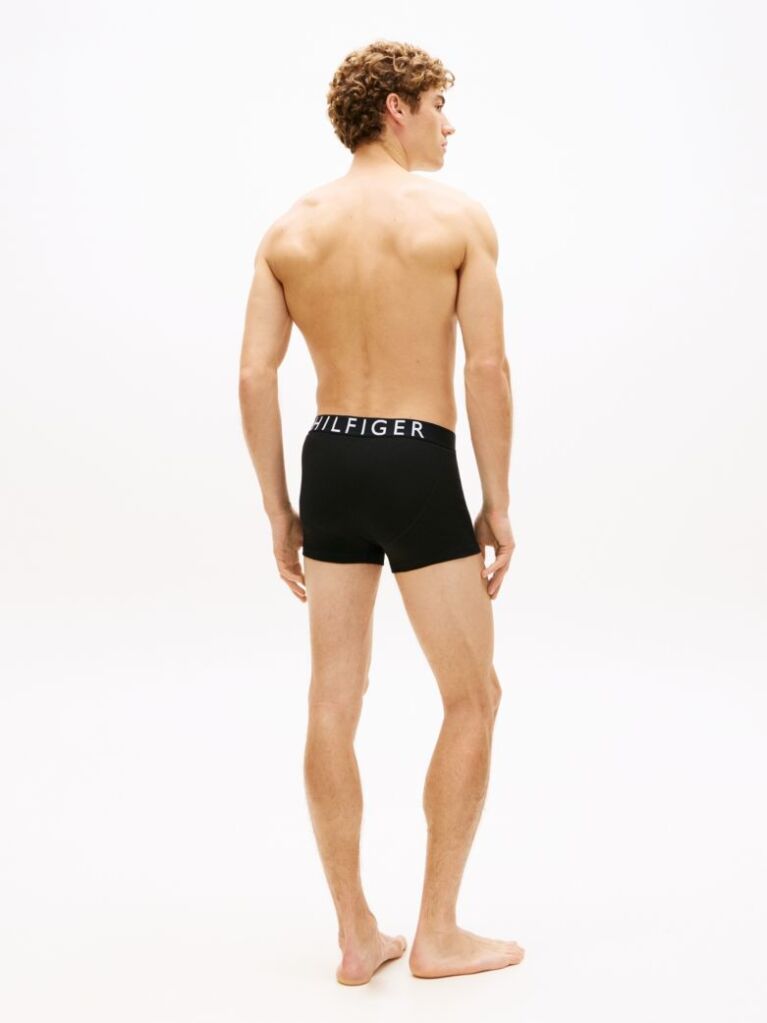 Black 3-Pack Logo Waistband Trunks  Men