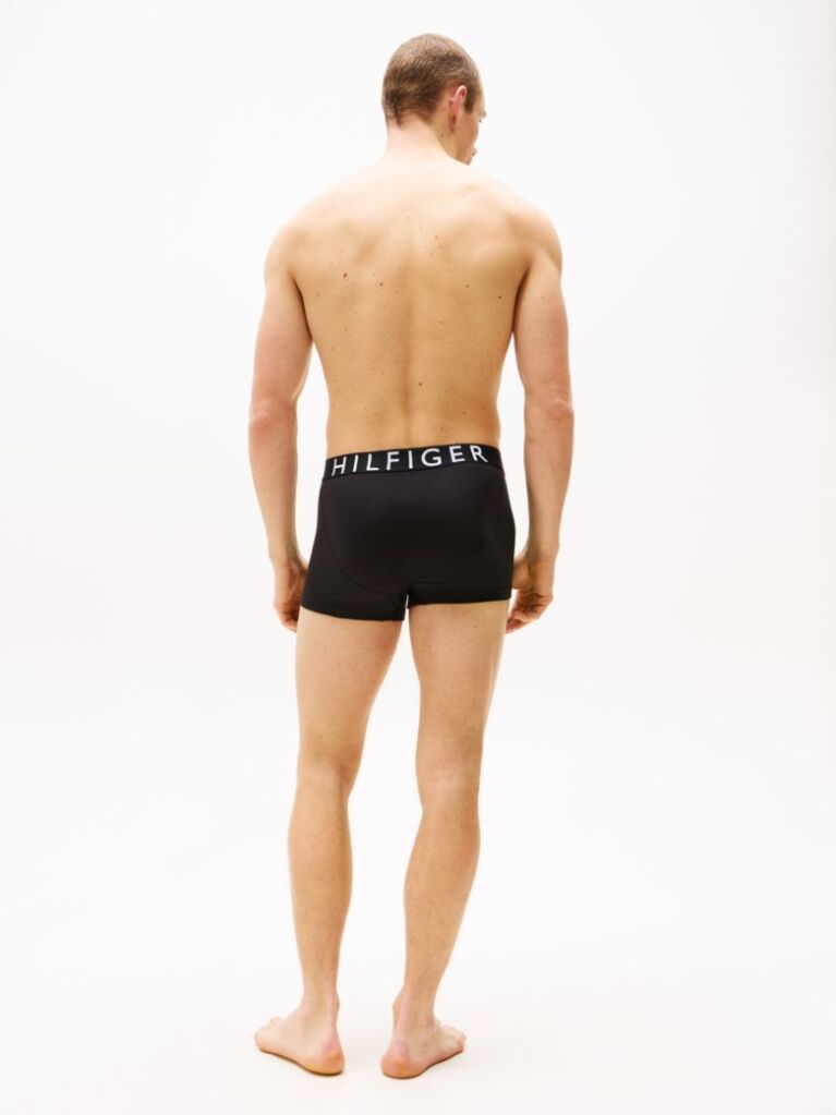 Black 3-Pack Logo Waistband Trunks  Men