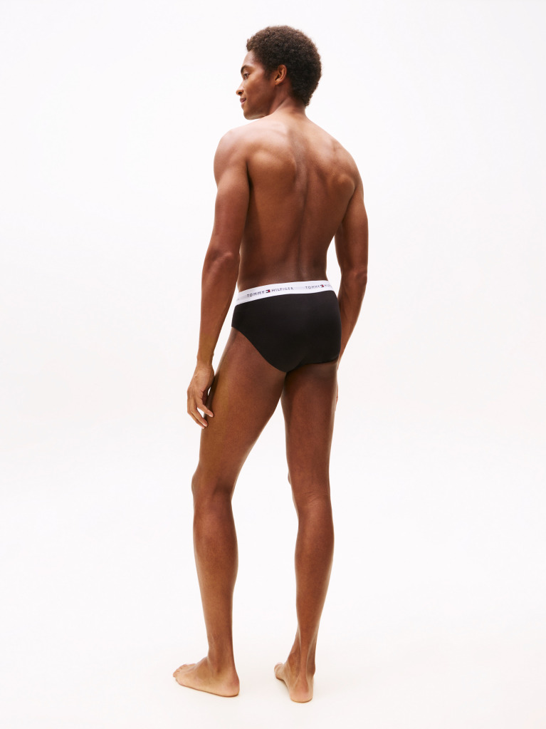 Black 3-Pack Signature Logo Waistband Briefs  Men