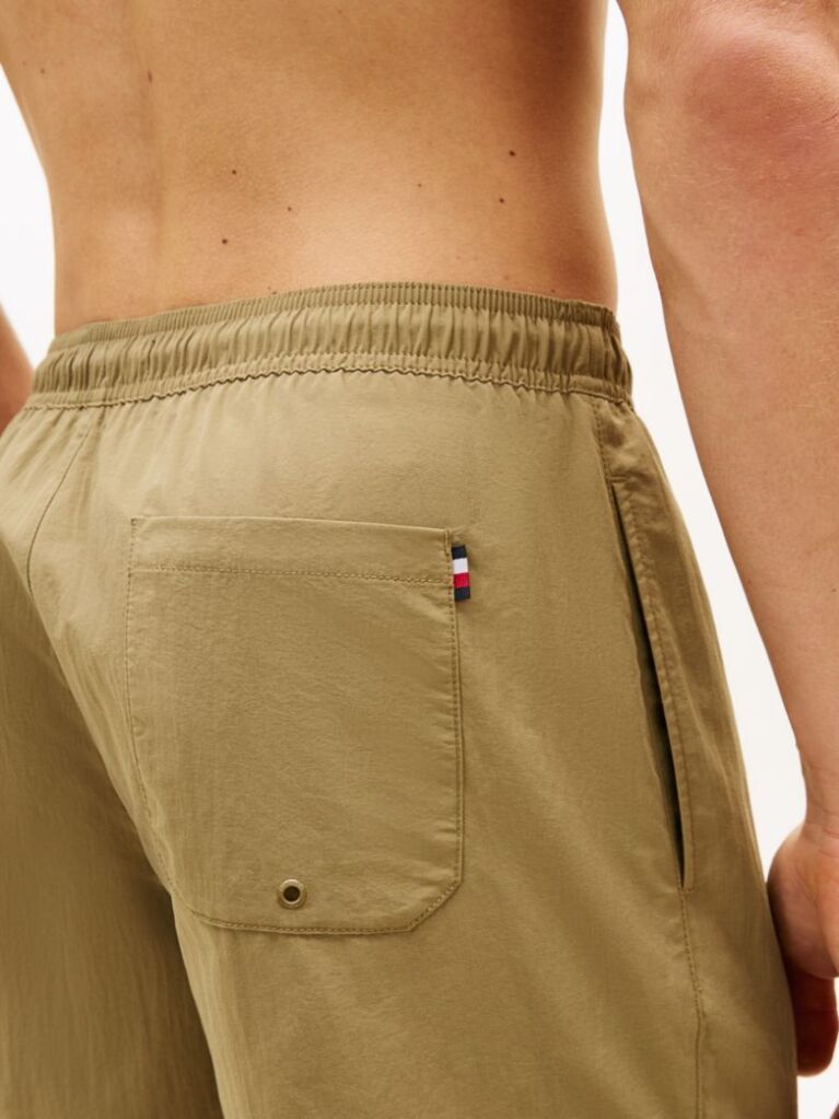 Green Essential Mid Length Swim Shorts  Men