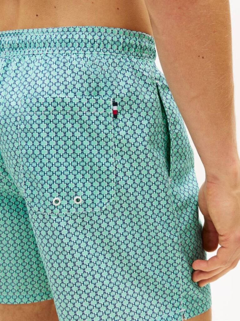 Blue Print Mid Length Swim Trunks  Men