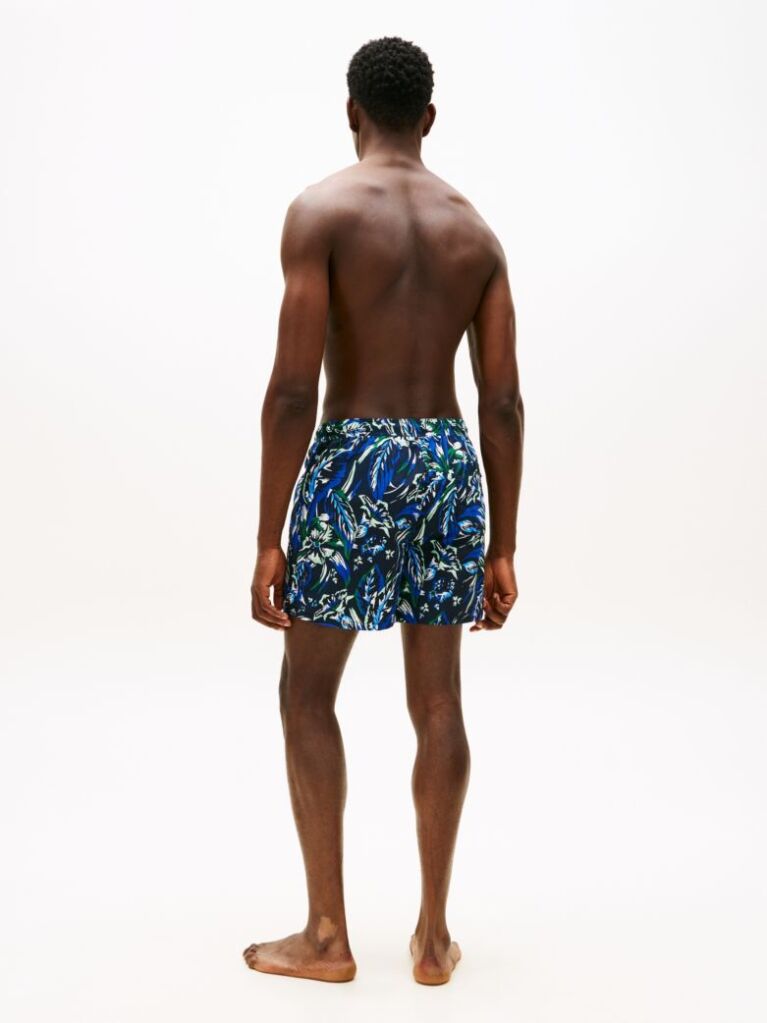 Multi Print Mid Length Swim Trunks  Men