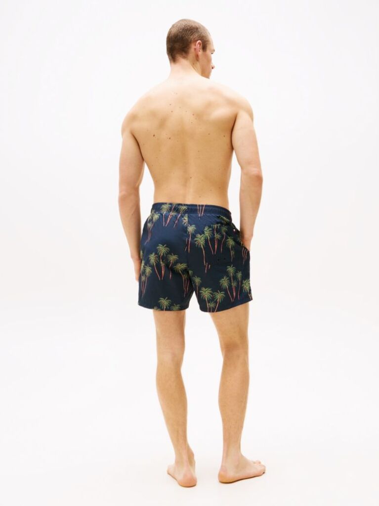 Multi Print Mid Length Swim Trunks  Men