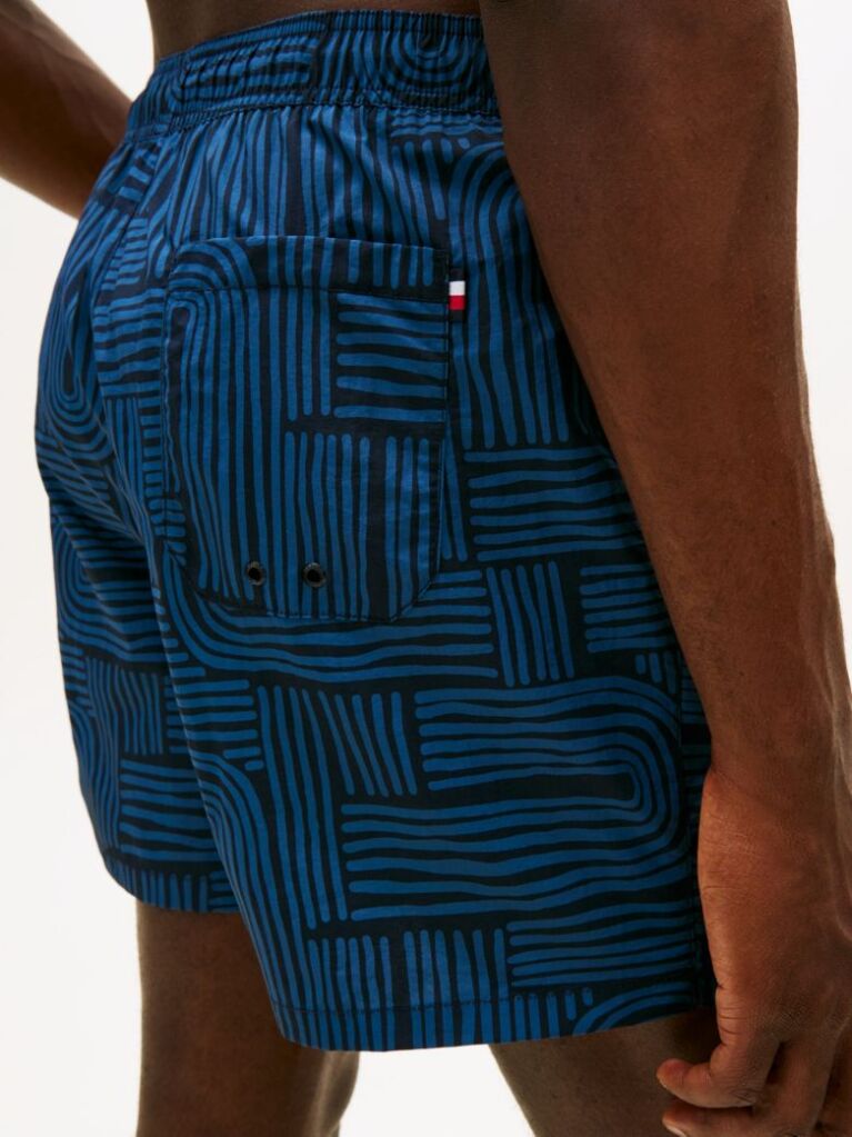 Blue Print Mid Length Swim Trunks  Men