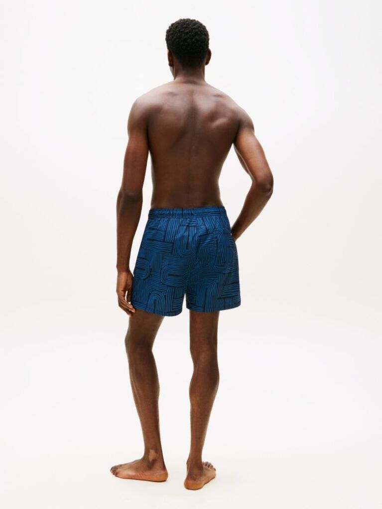 Blue Print Mid Length Swim Trunks  Men