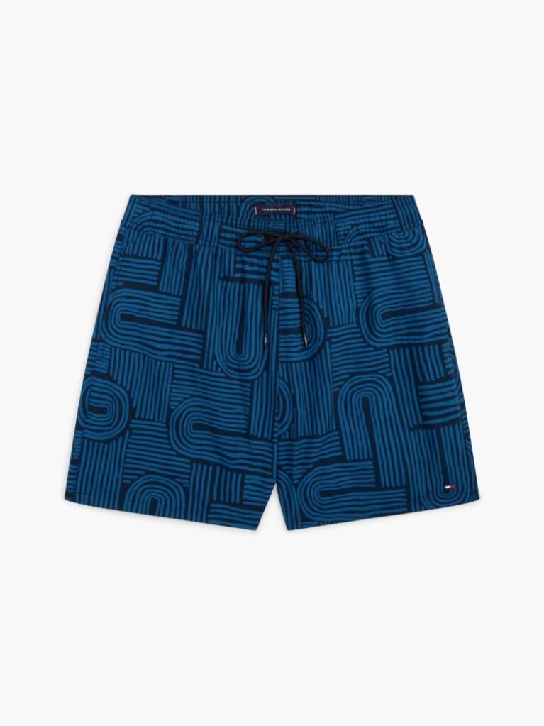 Blue Print Mid Length Swim Trunks  Men