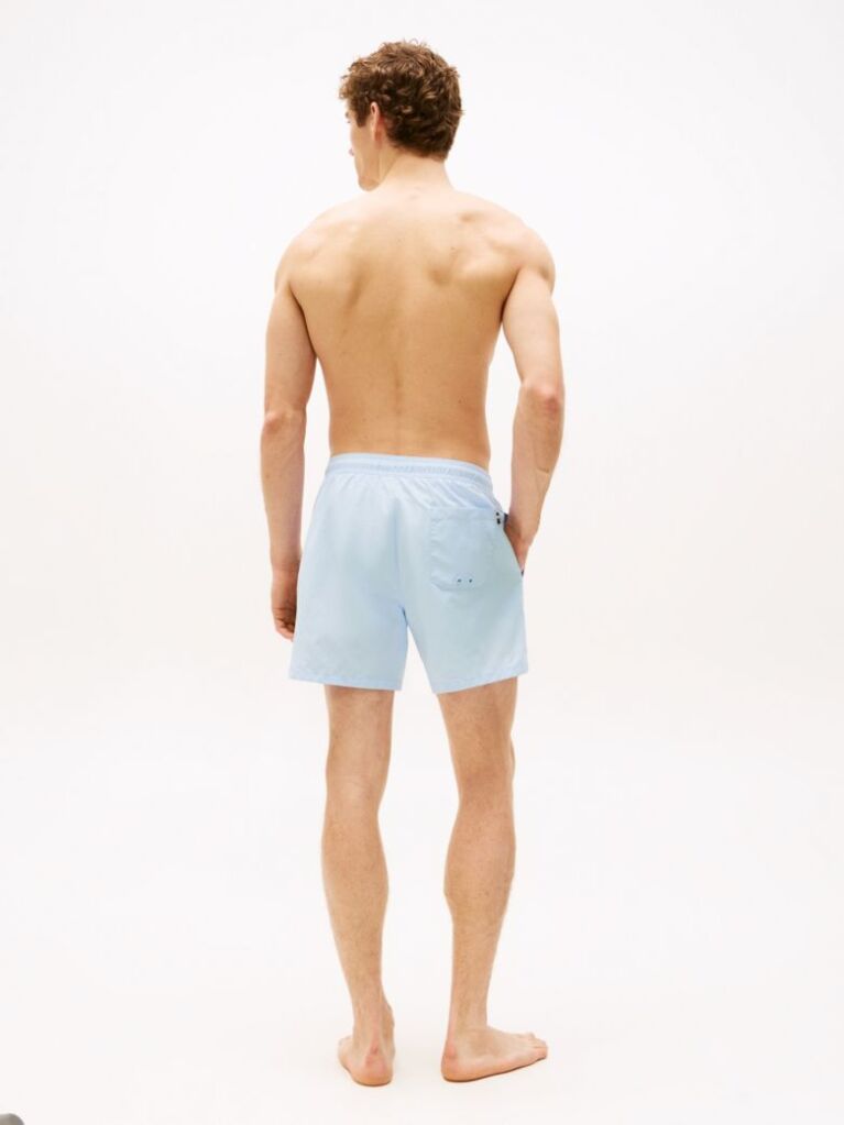 Blue TH Monogram Mid Length Swim Trunks  Men