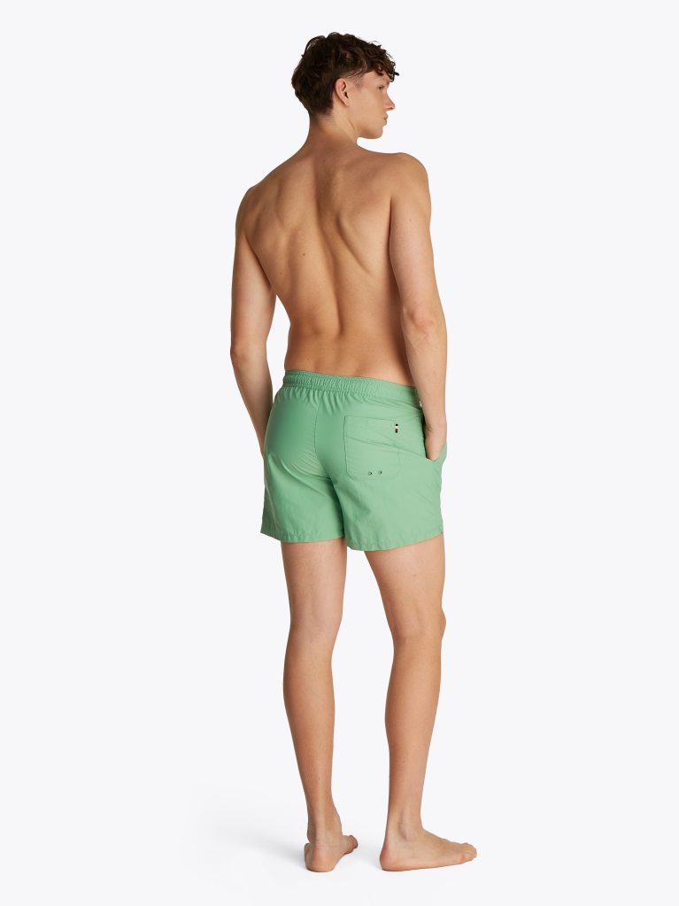Green TH Monogram Mid Length Swim Trunks  Men