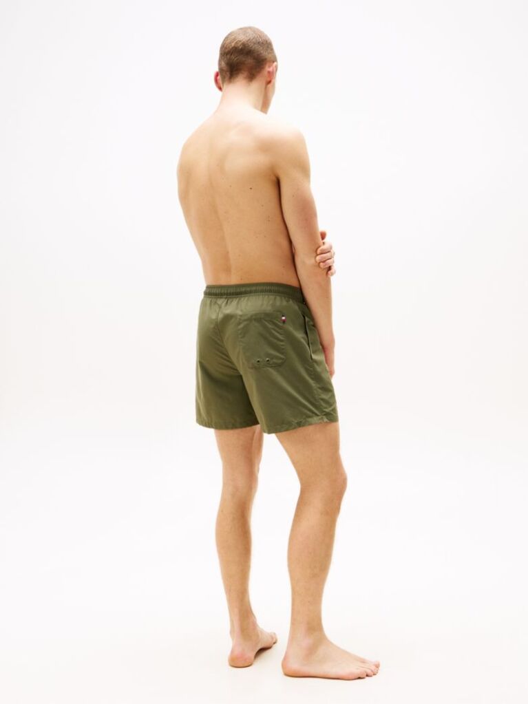 Green TH Monogram Mid Length Swim Trunks  Men