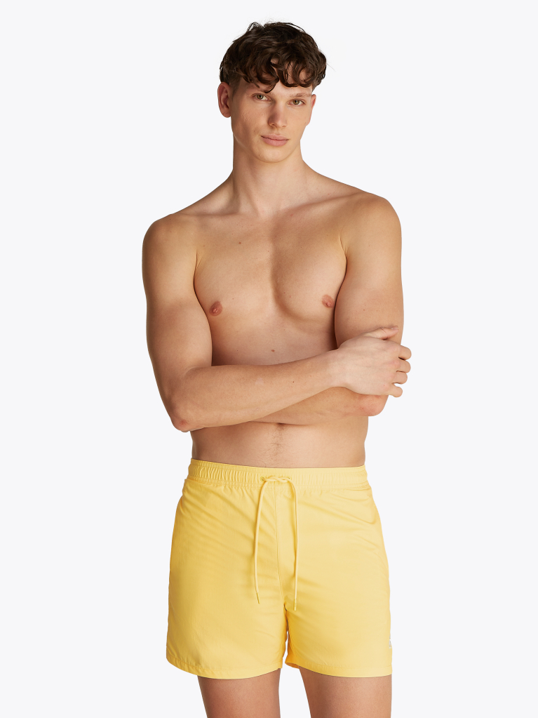 Yellow TH Monogram Mid Length Swim Trunks  Men