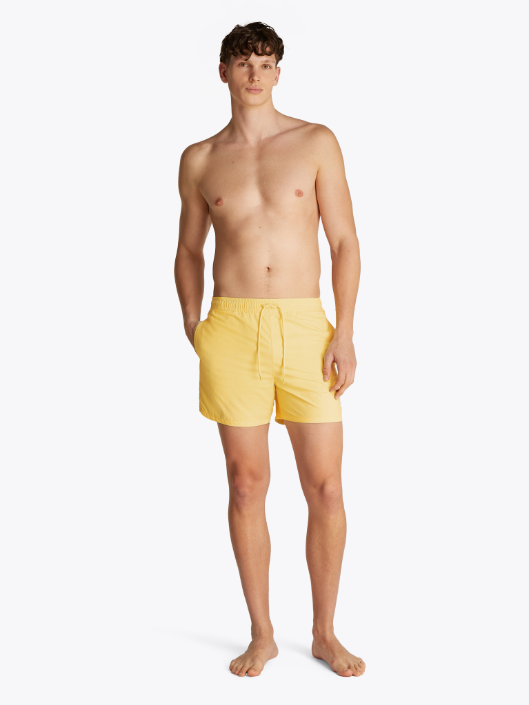 Yellow TH Monogram Mid Length Swim Trunks  Men