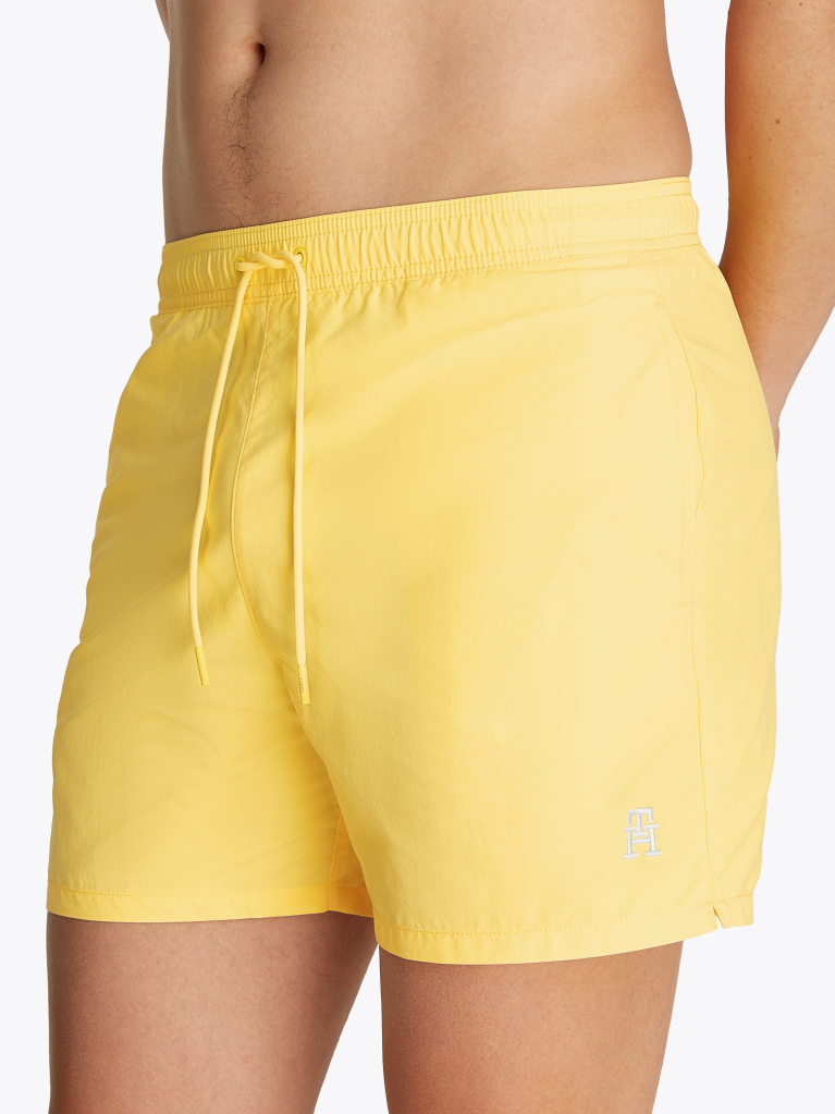 Yellow TH Monogram Mid Length Swim Trunks  Men