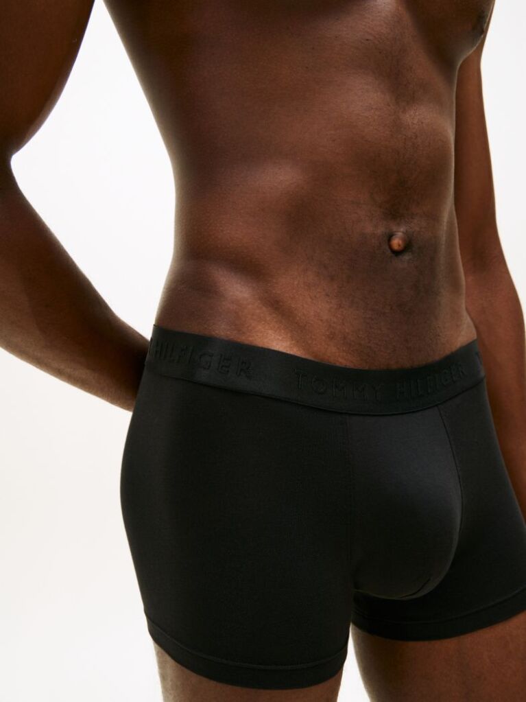 Black 3-Pack Everyday Luxe Tonal Waistband Trunks  Men