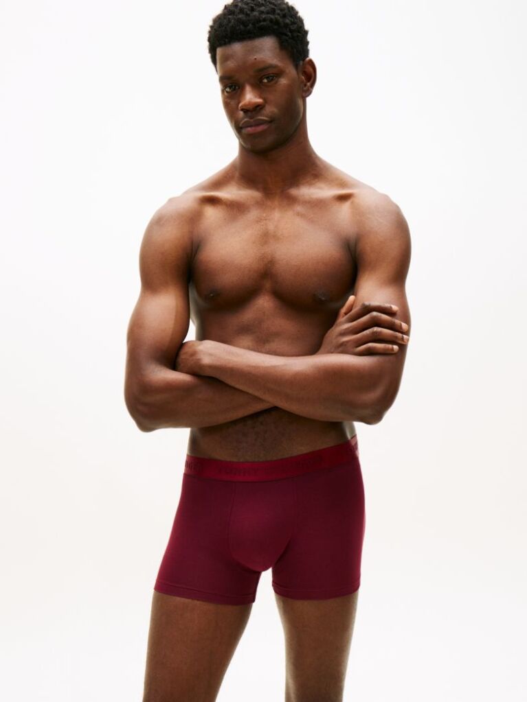 Red 3-Pack Everyday Luxe Tonal Waistband Trunks  Men