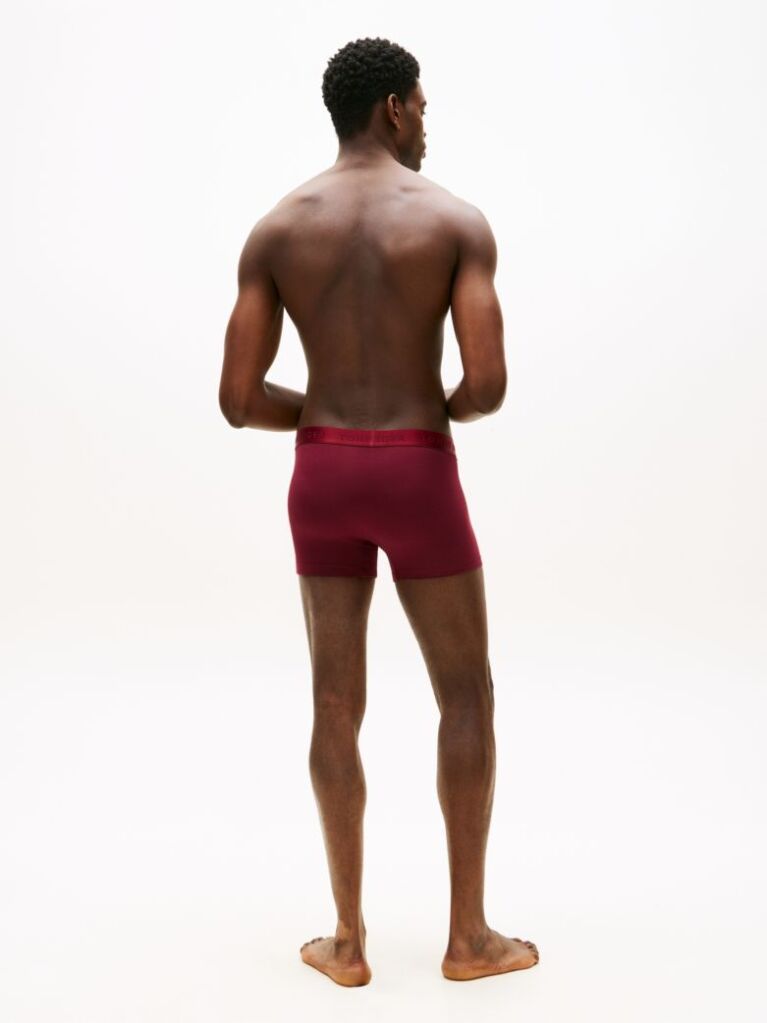 Red 3-Pack Everyday Luxe Tonal Waistband Trunks  Men