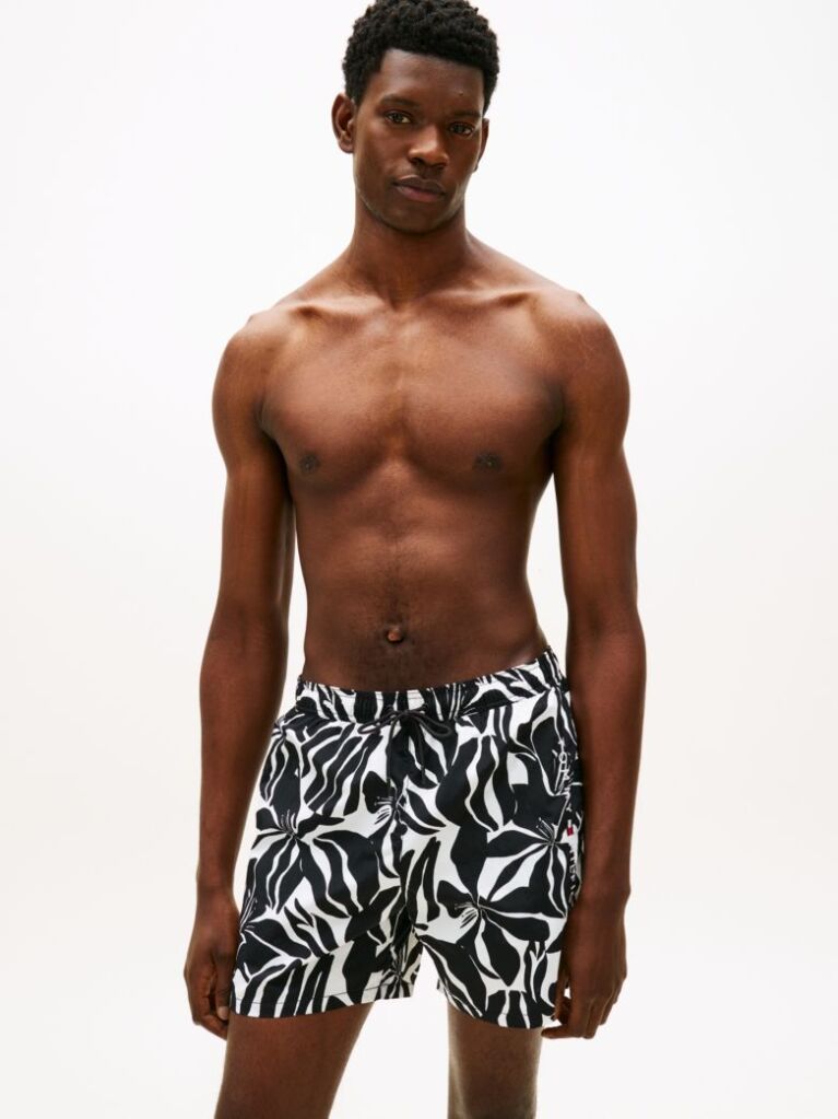 Multi Original Print Mid Length Swim Shorts  Men