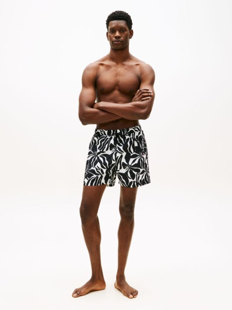 Multi Original Print Mid Length Swim Shorts  Men