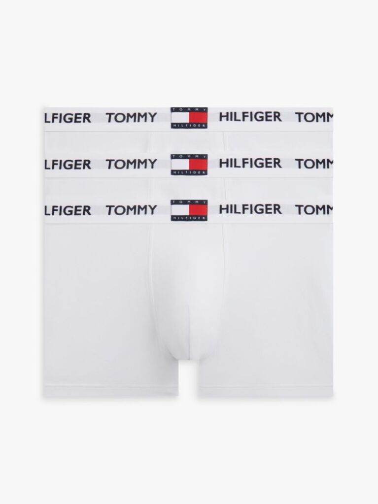 White 3-Pack Heritage Logo Waistband Trunks  Men