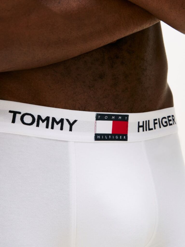 White 3-Pack Heritage Logo Waistband Trunks  Men