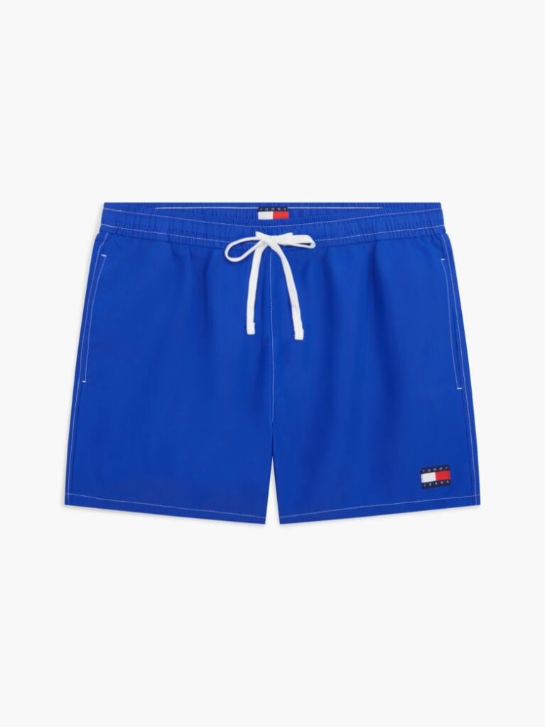 Blue Heritage Logo Mid Length Swim Shorts  Men