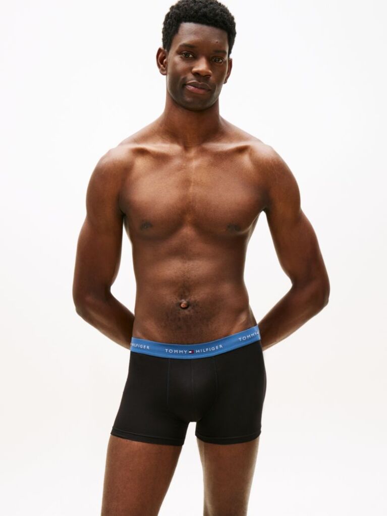 Multi 3-Pack Signature Repeat Logo Waistband Trunks  Men