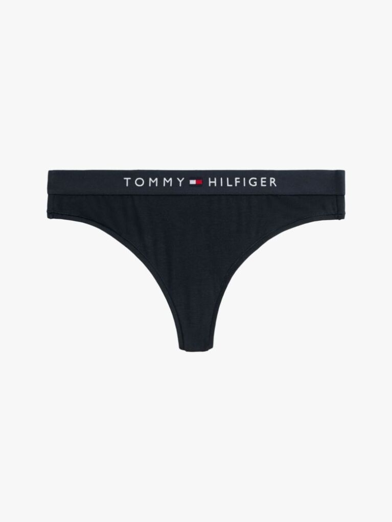 Blue Logo Waistband Thong  Women