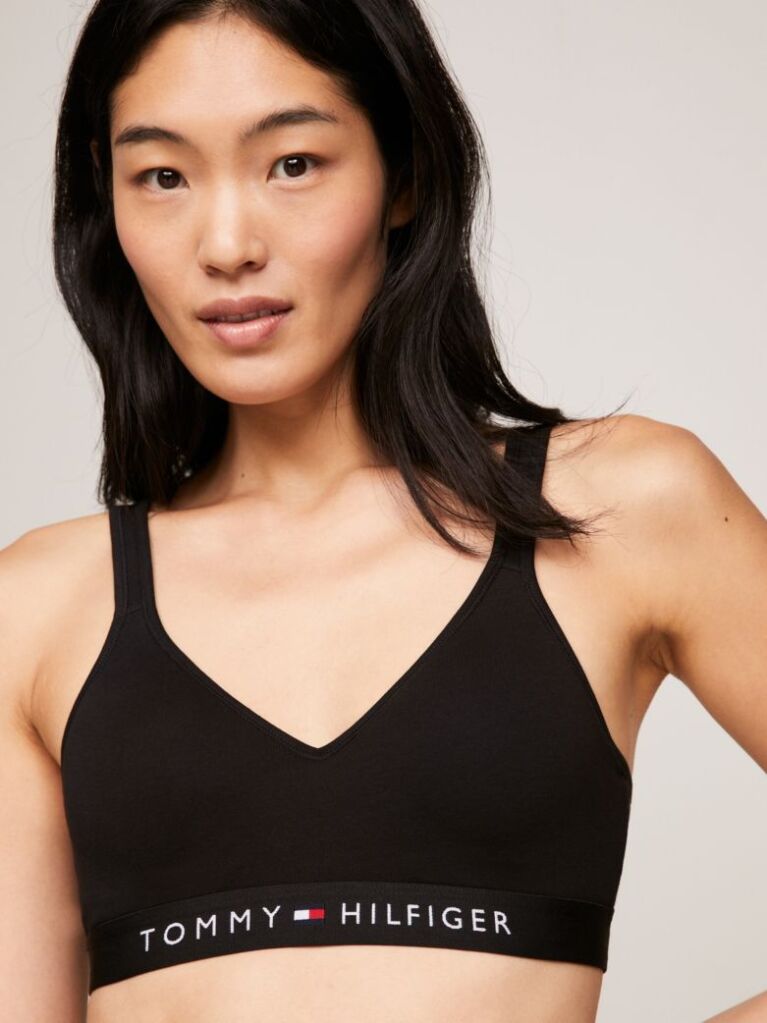 Black Logo Underband Padded Bralette  Women