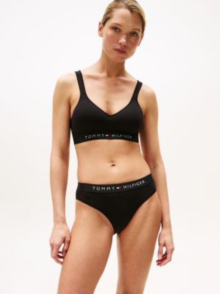 Black Logo Underband Padded Bralette  Women