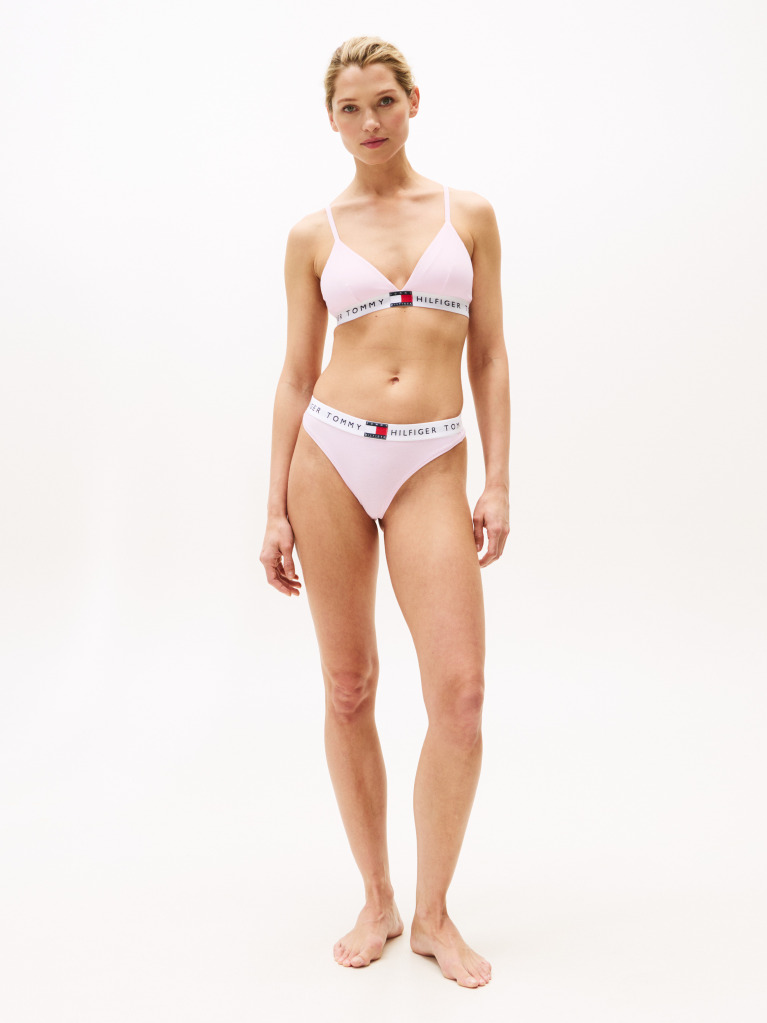 Pink Heritage Waistband Logo Thong  Women