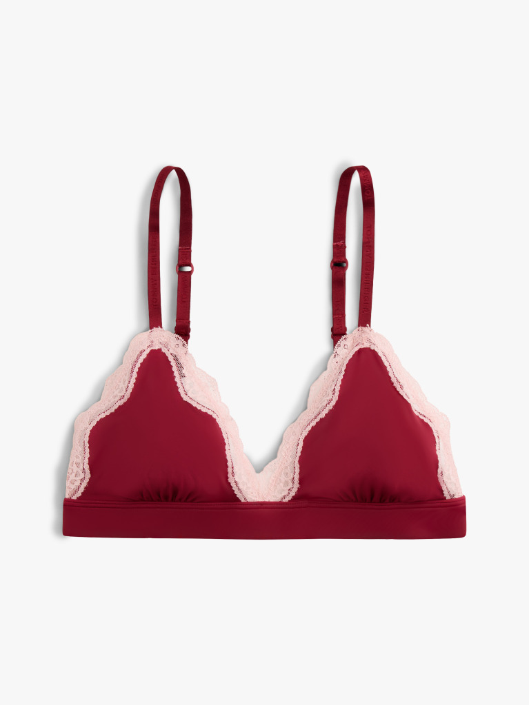 Κόκκινο Τριγωνικό Bralette Με Δαντέλα  Γυναίκες