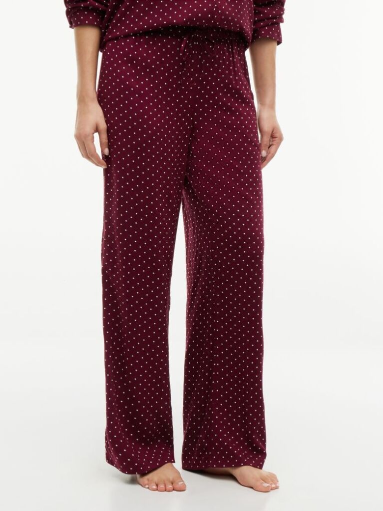 Red Essential Relaxed Drawstring Pyjama Bottoms  Women