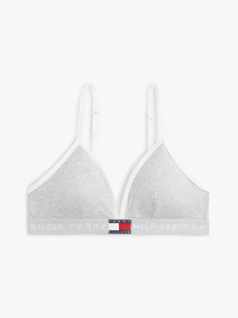 Grey Heritage Logo Removable Padding Triangle Bra  Women